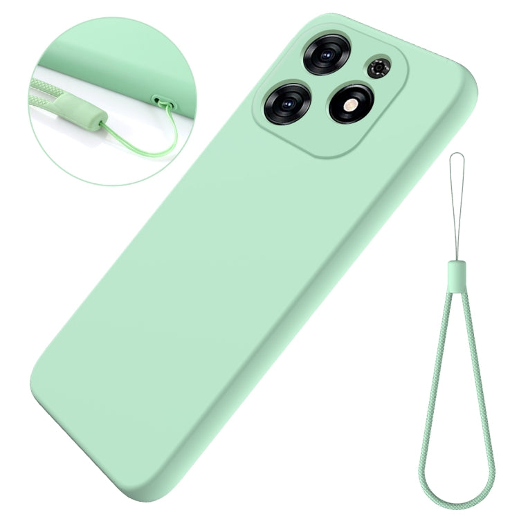 For Tecno Spark 20C/Go 2024 Solid Color Liquid Silicone Dropproof Full Coverage Protective Case(Green)