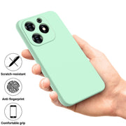 For Tecno Spark 20C/Go 2024 Solid Color Liquid Silicone Dropproof Full Coverage Protective Case(Green)