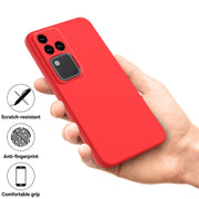 For vivo S18 / S18 Pro / V30 / V30 Pro Solid Color Liquid Silicone Dropproof Full Coverage Protective Case(Red)