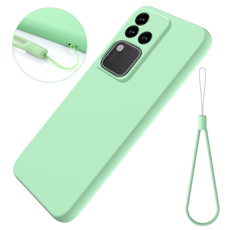 For vivo S18 / S18 Pro / V30 / V30 Pro Solid Color Liquid Silicone Dropproof Full Coverage Protective Case(Green)