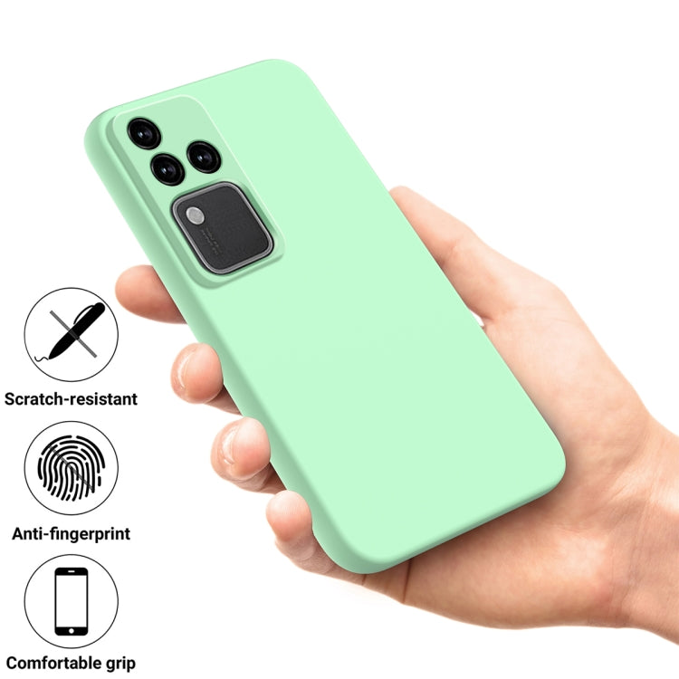 For vivo S18 / S18 Pro / V30 / V30 Pro Solid Color Liquid Silicone Dropproof Full Coverage Protective Case(Green)