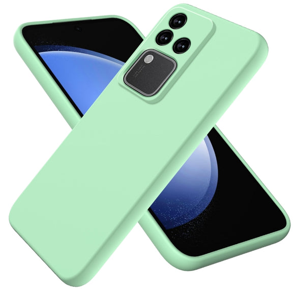 For vivo S18 / S18 Pro / V30 / V30 Pro Solid Color Liquid Silicone Dropproof Full Coverage Protective Case(Green)