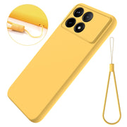 For Xiaomi Poco X6 Pro 5G/Redmi K70E Solid Color Liquid Silicone Dropproof Full Coverage Phone Case(Yellow)