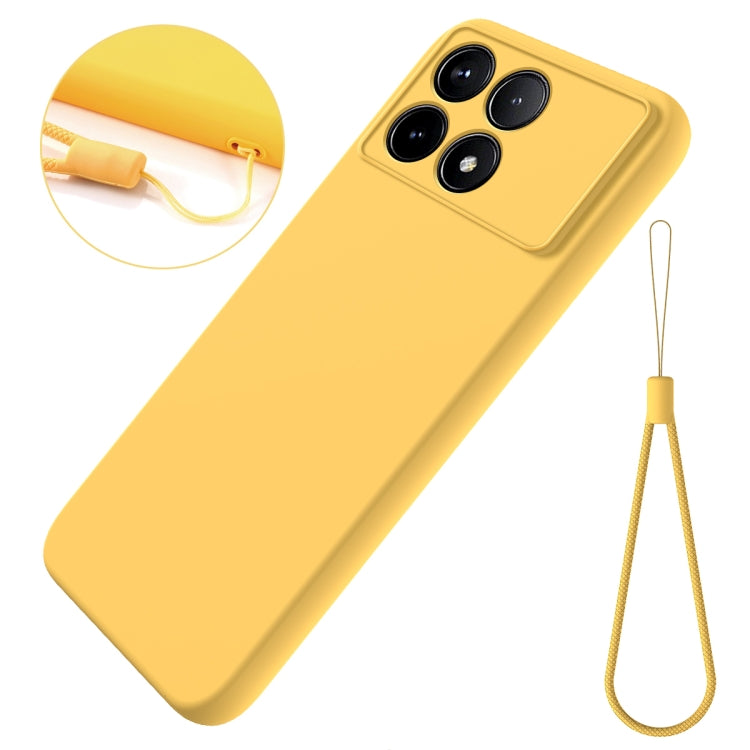 For Xiaomi Poco X6 Pro 5G/Redmi K70E Solid Color Liquid Silicone Dropproof Full Coverage Phone Case(Yellow)