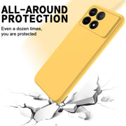 For Xiaomi Poco X6 Pro 5G/Redmi K70E Solid Color Liquid Silicone Dropproof Full Coverage Phone Case(Yellow)