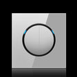 86mm Round LED Tempered Glass Switch Panel, Gray Round Glass, Style:Two Billing Control - Switch by PMC TechLife | Online Shopping South Africa | PMC TechLife | Buy Now Pay Later Mobicred