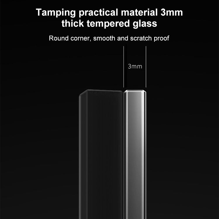 86mm Round LED Tempered Glass Switch Panel, Gray Round Glass, Style:Two Open Dual Control
