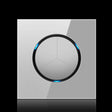 86mm Round LED Tempered Glass Switch Panel, Gray Round Glass, Style:Three Billing Control -  by PMC TechLife | Online Shopping South Africa | PMC TechLife | Buy Now Pay Later Mobicred