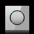 86mm Round LED Tempered Glass Switch Panel, Gray Round Glass, Style:Four Billing Control -  by PMC TechLife | Online Shopping South Africa | PMC TechLife | Buy Now Pay Later Mobicred