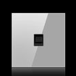 86mm Round LED Tempered Glass Switch Panel, Gray Round Glass, Style:Telephone Socket - Switch by PMC TechLife | Online Shopping South Africa | PMC TechLife | Buy Now Pay Later Mobicred