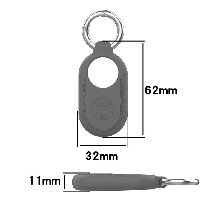 For Samsung Galaxy SmartTag 2 Location Tracker Portable Silicone Protective Case(Dark Grey)