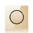 86mm Round LED Tempered Glass Switch Panel, Gold Round Glass, Style:Two Open Dual Control - free shipping - PMC TechLife - Order now!