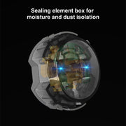 86mm Round LED Tempered Glass Switch Panel, Gold Round Glass, Style:Three Open Dual Control