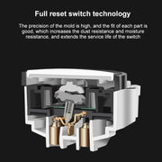 86mm Round LED Tempered Glass Switch Panel, Gold Round Glass, Style:Three Open Dual Control