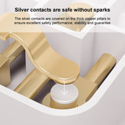86mm Round LED Tempered Glass Switch Panel, Gold Round Glass, Style:One Open Multiple Control