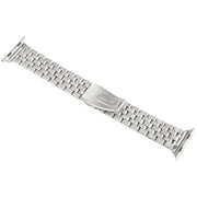 For Apple Watch 42mm 22mm Ultra-thin Five Beads Stainless Steel Watch Band(Silver)
