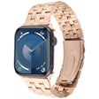For Apple Watch 42mm 22mm Ultra-thin Five Beads Stainless Steel Watch Band(Rose Gold) - free shipping - PMC TechLife - Order now!