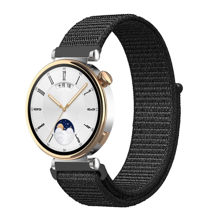 18mm Universal Nylon Loop Watch Band(Dark Black)