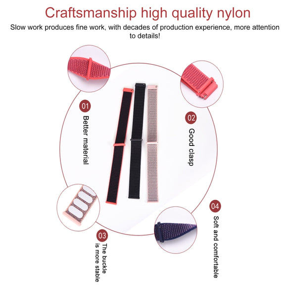 18mm Universal Nylon Loop Watch Band(Milky White)