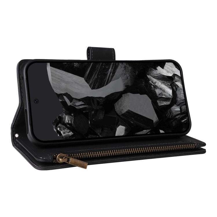 For Google Pixel 9 Pro Multifunctional Multi-Card Wallet Phone Leather Case(Black)