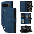 For Google Pixel 9 Pro Multifunctional Multi-Card Wallet Phone Leather Case(Blue) - Google Cases by PMC TechLife | Online Shopping South Africa | PMC TechLife | Buy Now Pay Later Mobicred