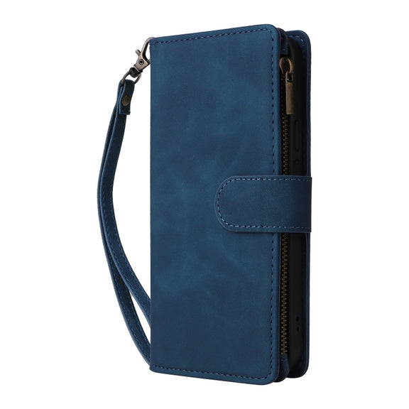For Google Pixel 9 Pro Multifunctional Multi-Card Wallet Phone Leather Case(Blue)