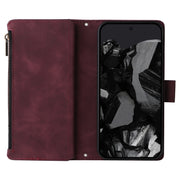 For Google Pixel 9 Pro Multifunctional Multi-Card Wallet Phone Leather Case(Wine Red)