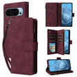 For Google Pixel 9 Multifunctional Multi-Card Wallet Phone Leather Case(Wine Red) - Google Cases by PMC TechLife | Online Shopping South Africa | PMC TechLife | Buy Now Pay Later Mobicred