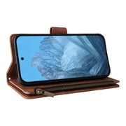 For Google Pixel 9 Multifunctional Multi-Card Wallet Phone Leather Case(Brown)