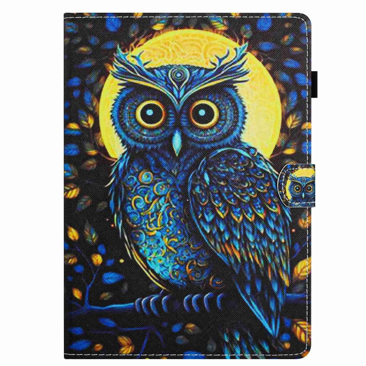 For 10 inch Painted Pattern Stitching Leather Tablet Case(Moonlight Eagle)