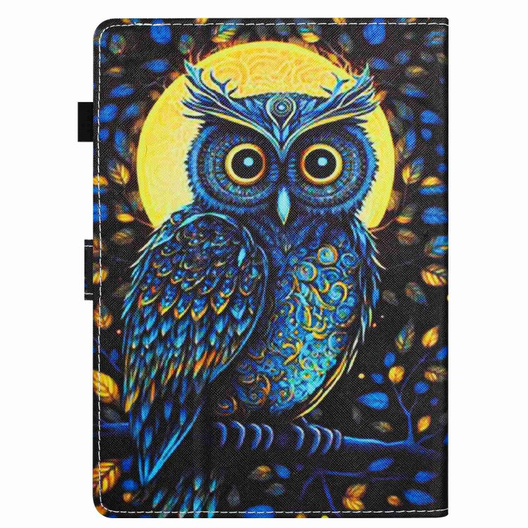 For 10 inch Painted Pattern Stitching Leather Tablet Case(Moonlight Eagle)