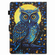 For 10 inch Painted Pattern Stitching Leather Tablet Case(Moonlight Eagle)