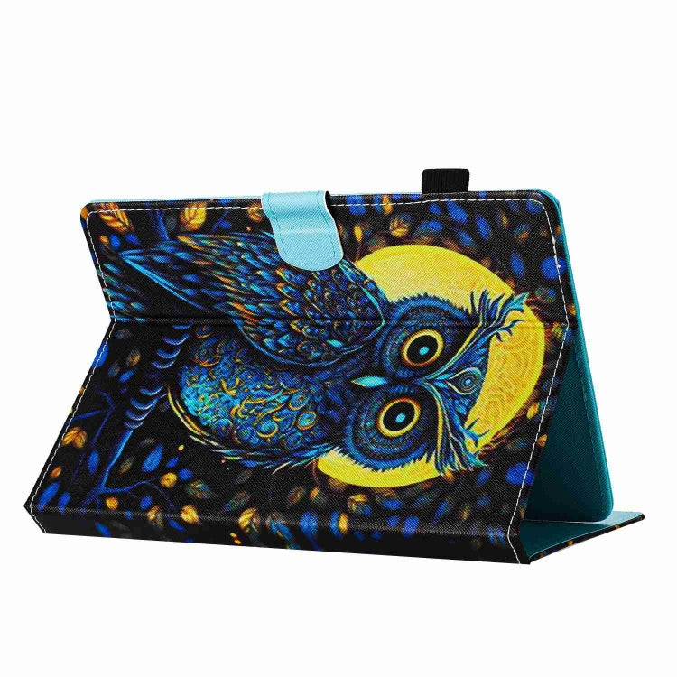 For 10 inch Painted Pattern Stitching Leather Tablet Case(Moonlight Eagle)