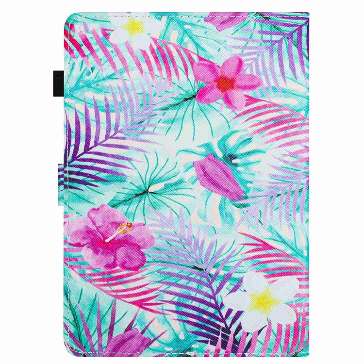 For 10 inch Painted Pattern Stitching Leather Tablet Case(Bougainvillea)