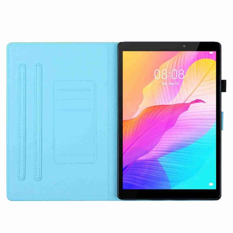 For iPad 11 Pro 2024 / 2020 / Air 4 10.9 Painted Pattern Stitching Smart Leather Tablet Case(Moonlight Eagle)