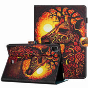 For iPad 11 Pro 2024 / 2020 / Air 4 10.9 Painted Pattern Stitching Smart Leather Tablet Case(Flower Deer)