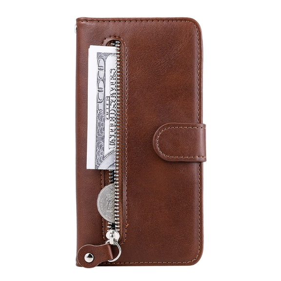 For Honor Magic6 Pro Fashion Calf Texture Zipper Leather Phone Case(Brown)