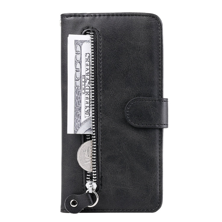 For Honor Magic6 Pro Fashion Calf Texture Zipper Leather Phone Case(Black)