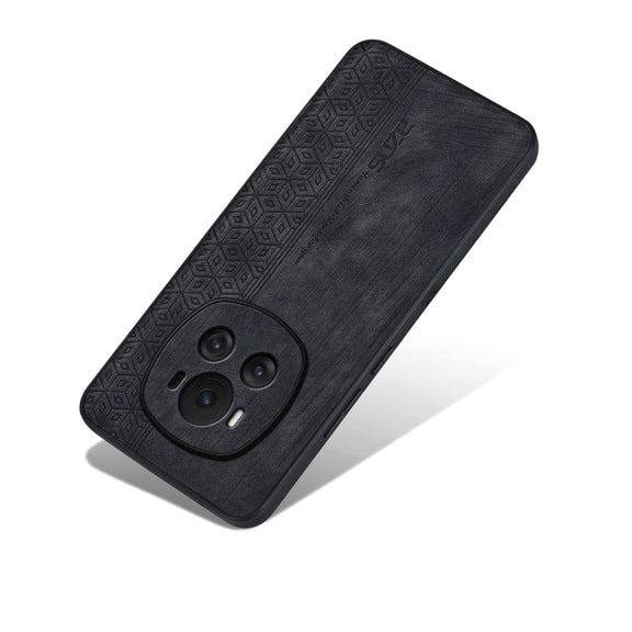 For Honor Magic6 AZNS 3D Embossed Skin Feel Phone Case(Black)