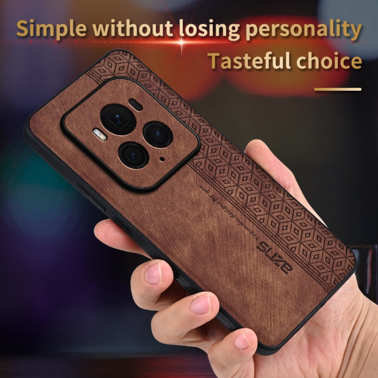 For Honor Magic6 Ultimate AZNS 3D Embossed Skin Feel Phone Case(Black)