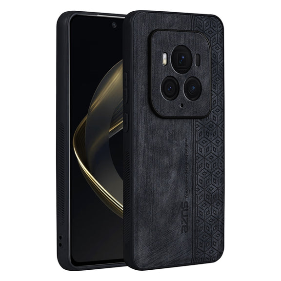 For Honor Magic6 Ultimate AZNS 3D Embossed Skin Feel Phone Case(Black)