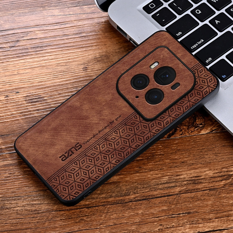 For Honor Magic6 Ultimate AZNS 3D Embossed Skin Feel Phone Case(Brown)