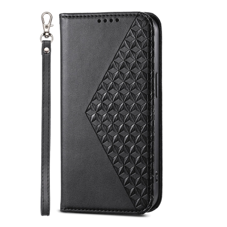 For Google Pixel 9 Cubic Grid Calf Texture Magnetic Leather Phone Case(Black)