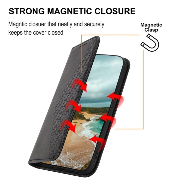For Google Pixel 9 Cubic Grid Calf Texture Magnetic Leather Phone Case(Black)