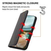 For Google Pixel 9 Cubic Grid Calf Texture Magnetic Leather Phone Case(Black)