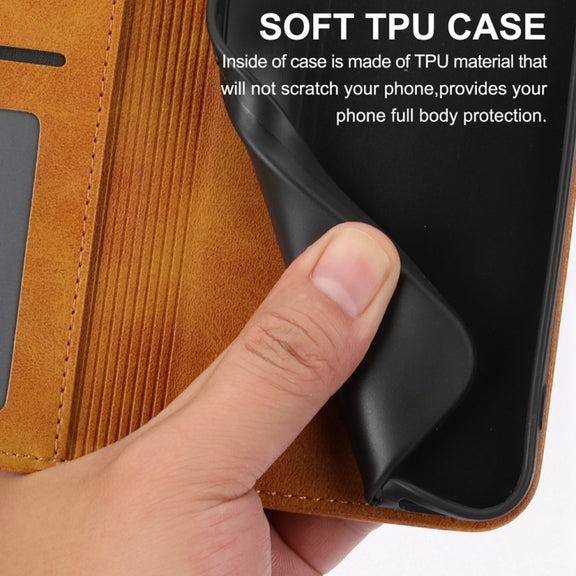 For Google Pixel 9 Cubic Grid Calf Texture Magnetic Leather Phone Case(Yellow)