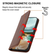For Google Pixel 9 Pro Cubic Grid Calf Texture Magnetic Leather Phone Case(Brown)