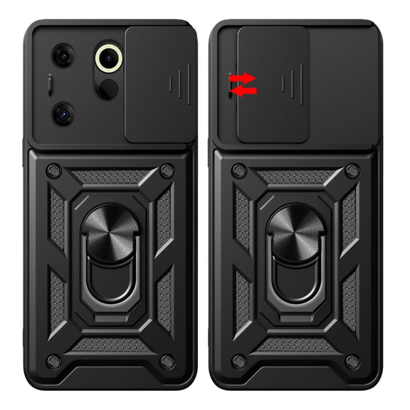 For Tecno Camon 20 Premier Sliding Camera Cover Design TPU+PC Phone Case(Blue)