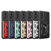 For Honor 90 5G Sliding Camera Cover Design TPU+PC Phone Case(Silver)