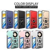 For Honor X9b Sliding Camera Cover Design TPU+PC Phone Case(Gold)